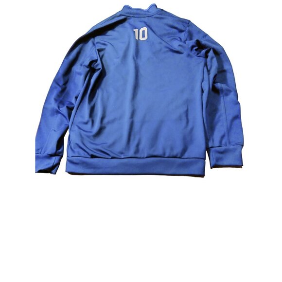 Adidas Steamboat Soccer Club Jacket Zipper Colorado Blue White Number 10 Medium - Picture 8 of 9